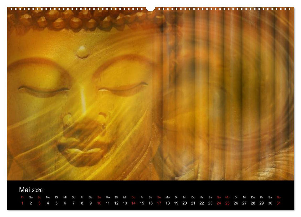 Buddha und Yin Yang (CALVENDO Premium Wandkalender 2026)
