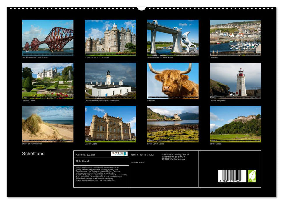 Schottland (CALVENDO Premium Wandkalender 2026)