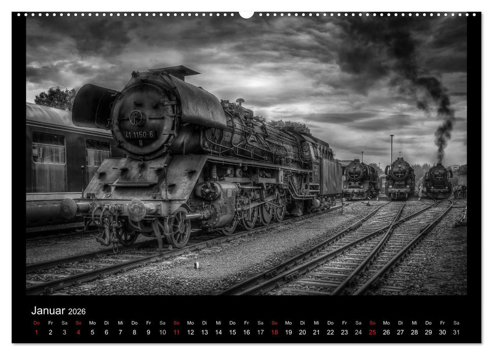 Dampflokomotiven (CALVENDO Premium Wandkalender 2026)