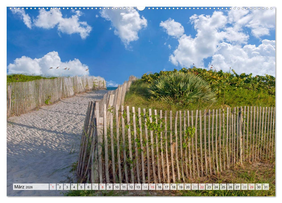 Miami Beach und Art Deco District (CALVENDO Premium Wandkalender 2026)