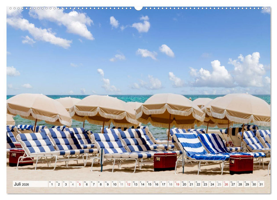 Miami Beach und Art Deco District (CALVENDO Premium Wandkalender 2026)