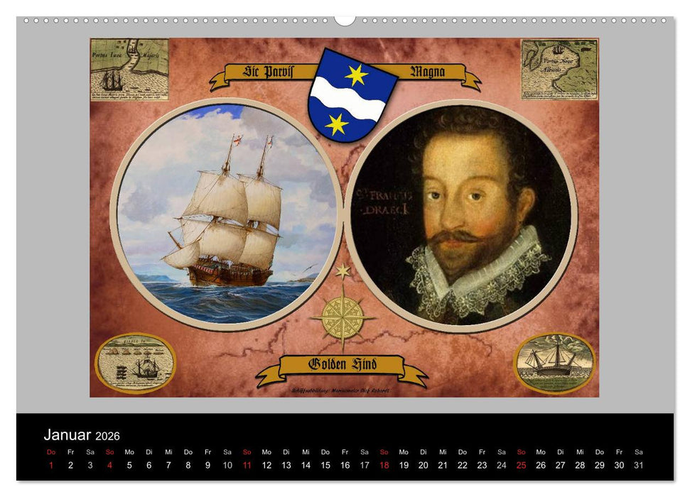 Schiffe im Spiegel ihrer Zeit (CALVENDO Wandkalender 2026)