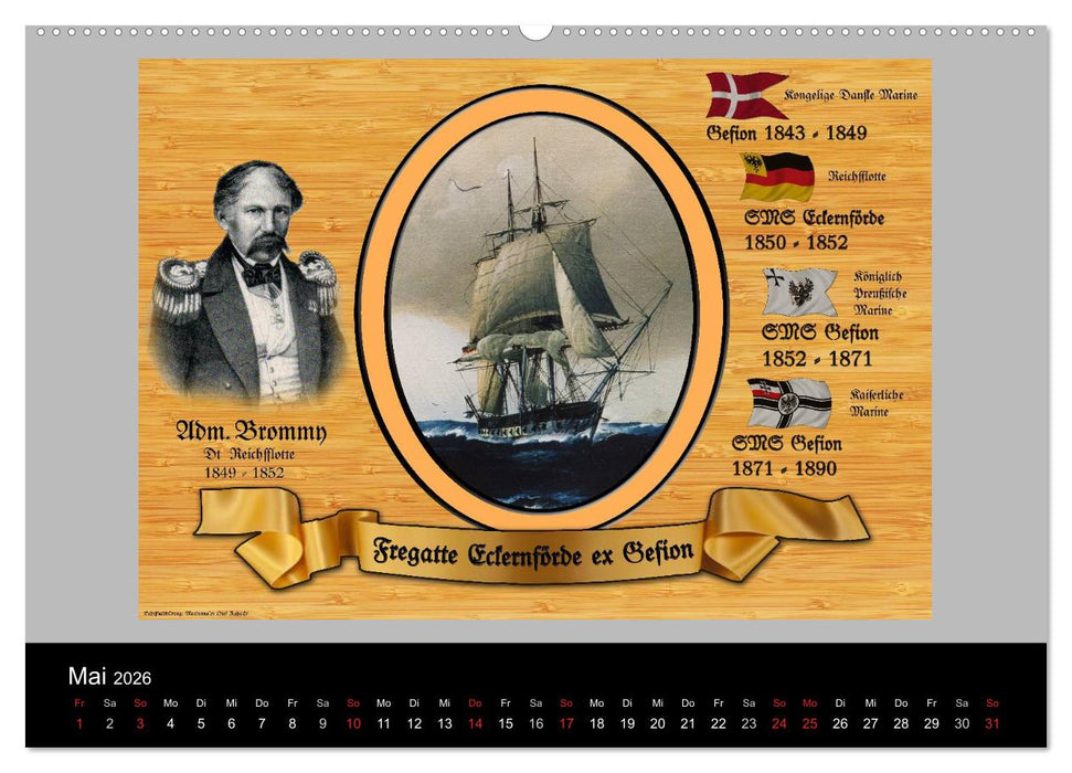 Schiffe im Spiegel ihrer Zeit (CALVENDO Wandkalender 2026)