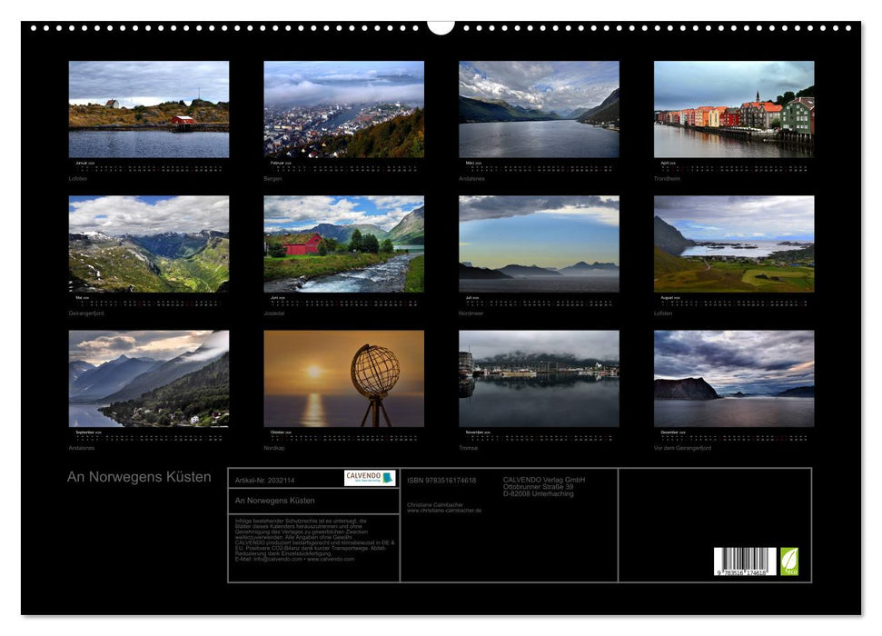 An Norwegens Küsten (CALVENDO Wandkalender 2026)