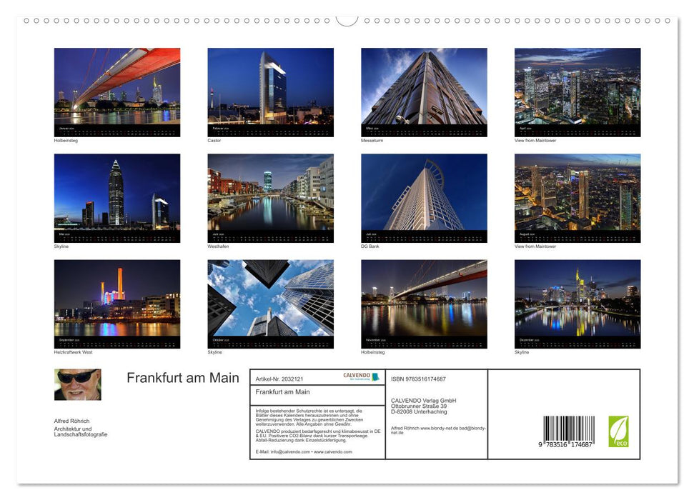Frankfurt am Main (CALVENDO Premium Wandkalender 2026)