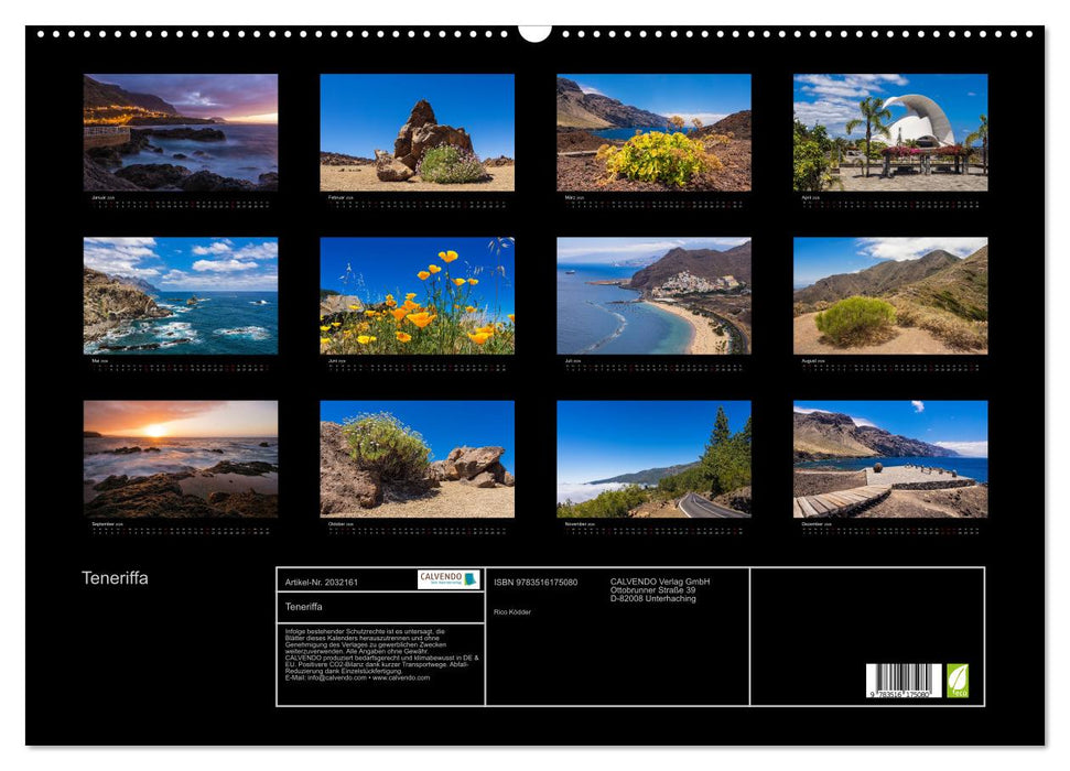 Teneriffa (CALVENDO Wandkalender 2026)