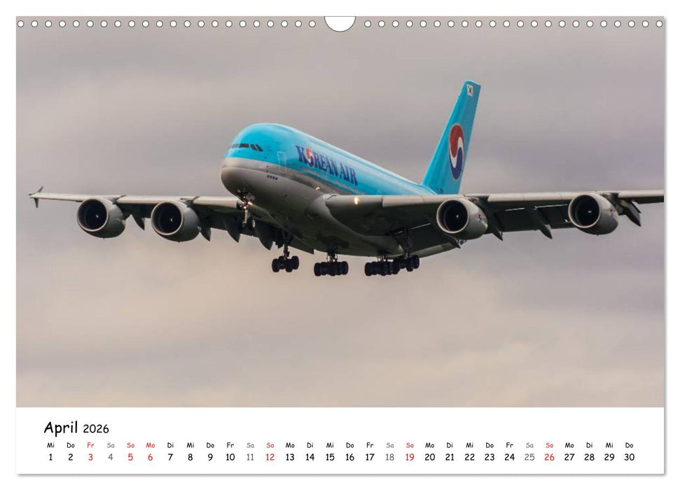 Airliners in Frankfurt (CALVENDO Wandkalender 2026)