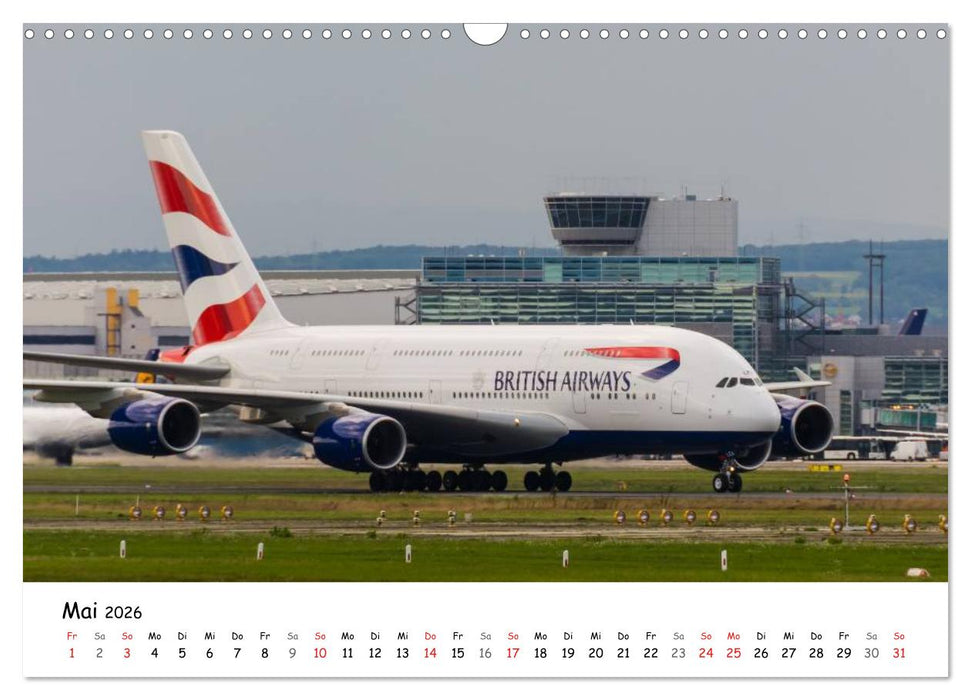 Airliners in Frankfurt (CALVENDO Wandkalender 2026)