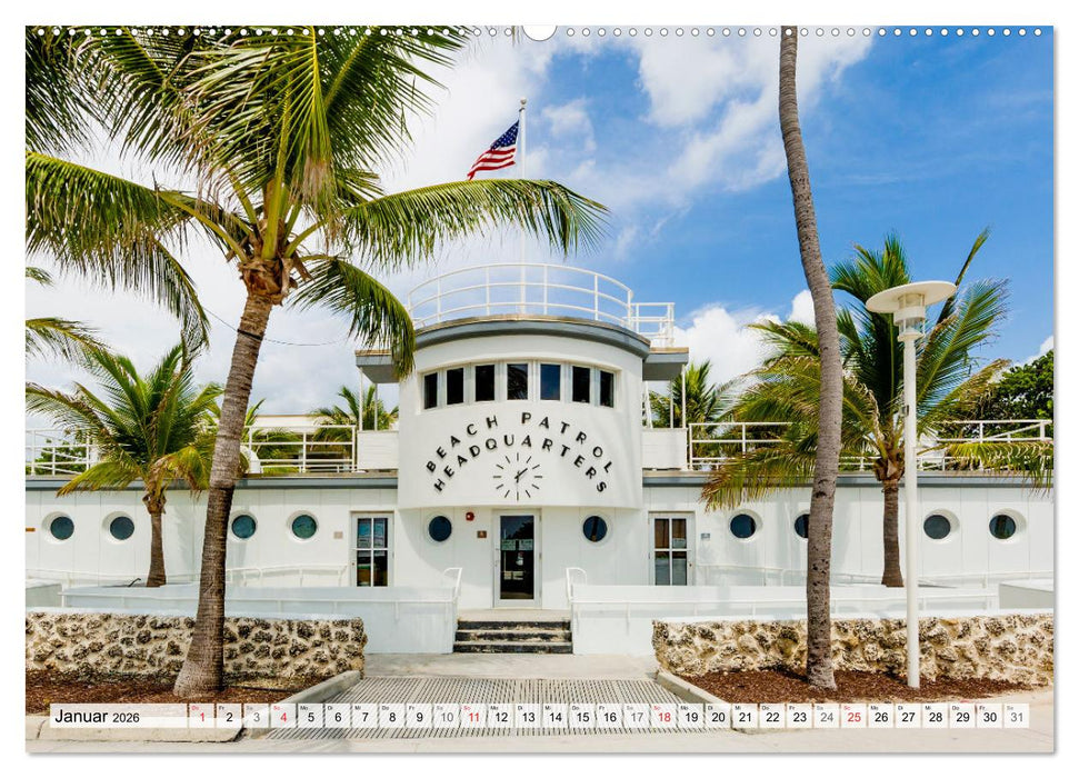 Miami Beach und Art Deco District (CALVENDO Wandkalender 2026)