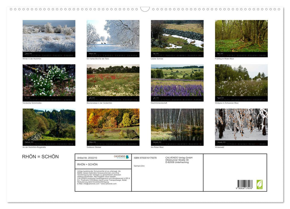 RHÖN = SCHÖN (CALVENDO Wandkalender 2026)