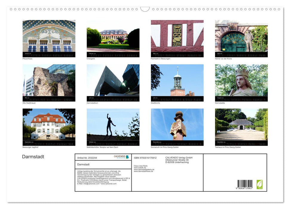 Darmstadt (CALVENDO Wandkalender 2026)
