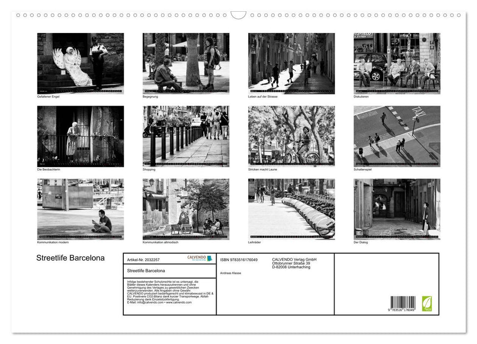 Streetlife Barcelona (CALVENDO Wandkalender 2026)