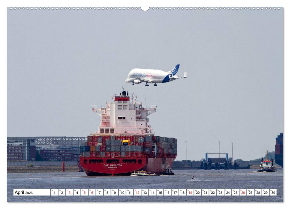 Dicke Pötte im Hafen und auf großer Fahrt (CALVENDO Premium Wandkalender 2026)