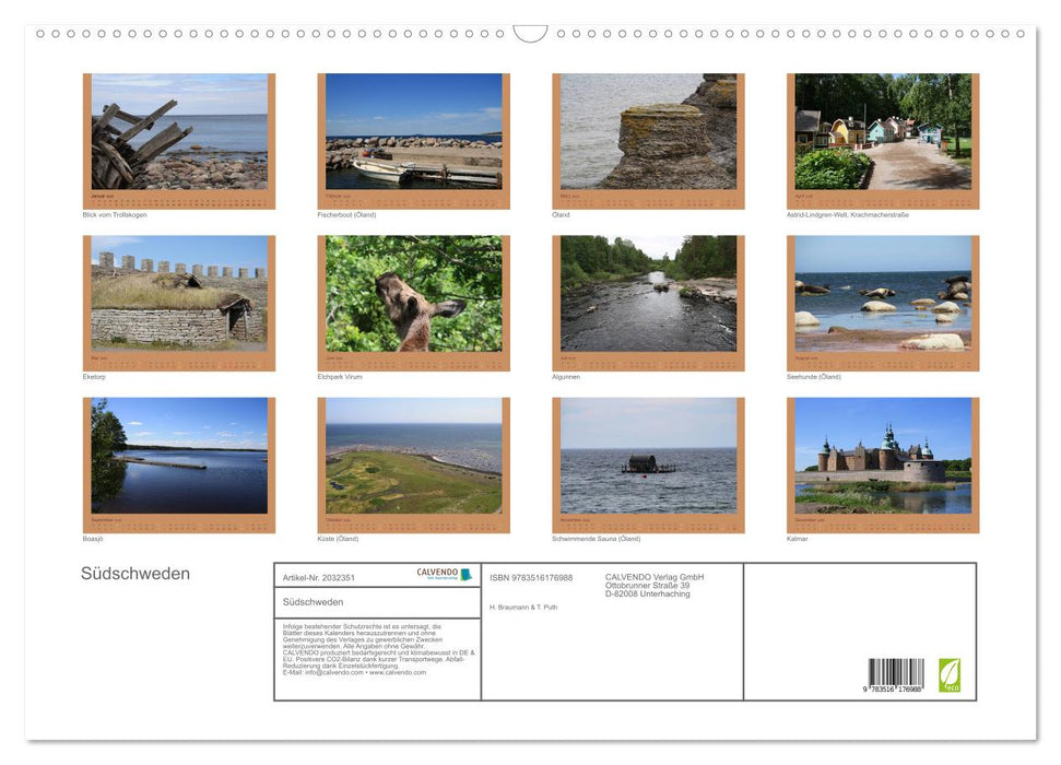 Südschweden (CALVENDO Wandkalender 2026)