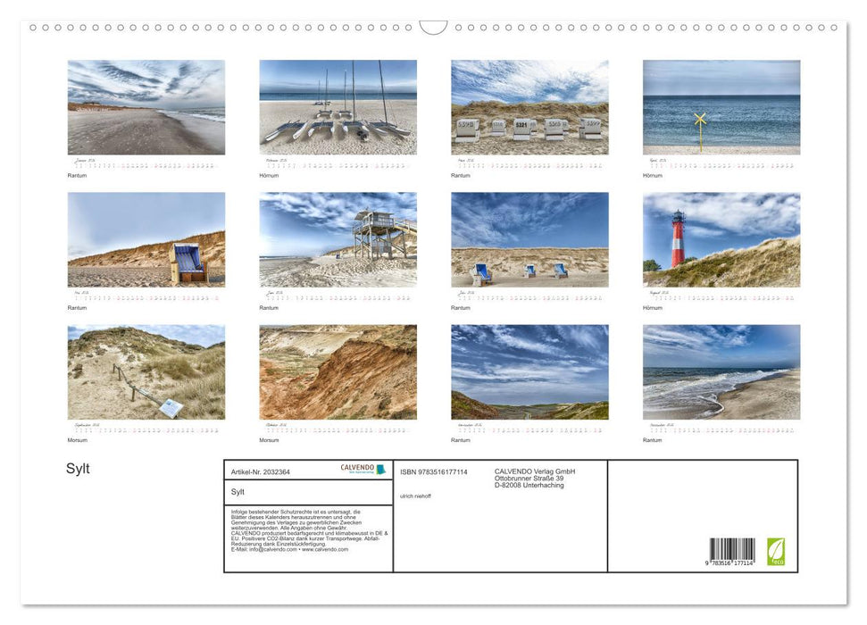Sylt (CALVENDO Wandkalender 2026)