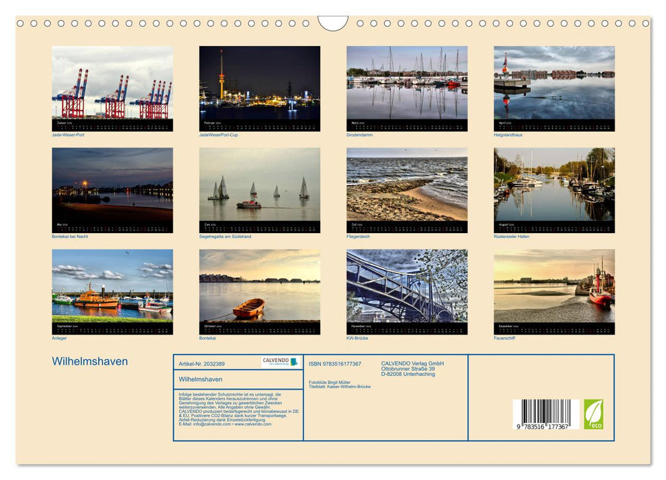 Wilhelmshaven (CALVENDO Wandkalender 2026)