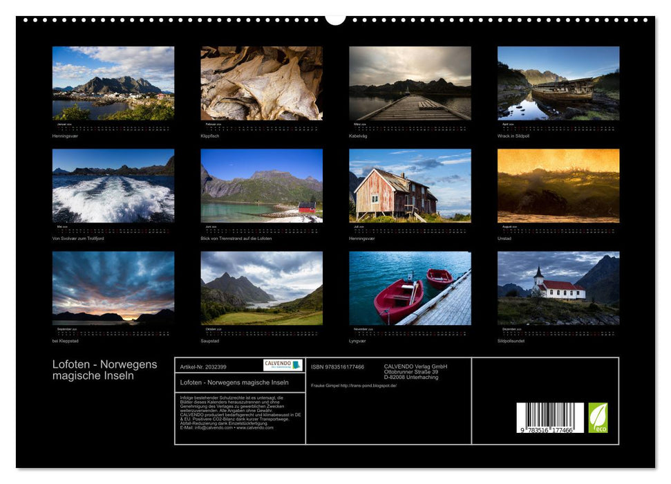 Lofoten - Norwegens magische Inseln (CALVENDO Premium Wandkalender 2026)