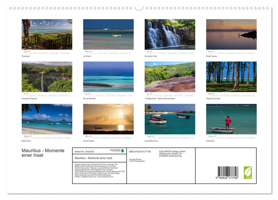 Mauritius - Momente einer Insel (CALVENDO Premium Wandkalender 2026)