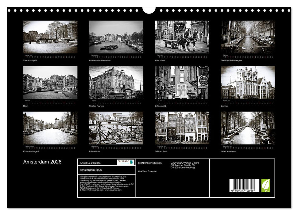 Amsterdam 2026 (CALVENDO Wandkalender 2026)
