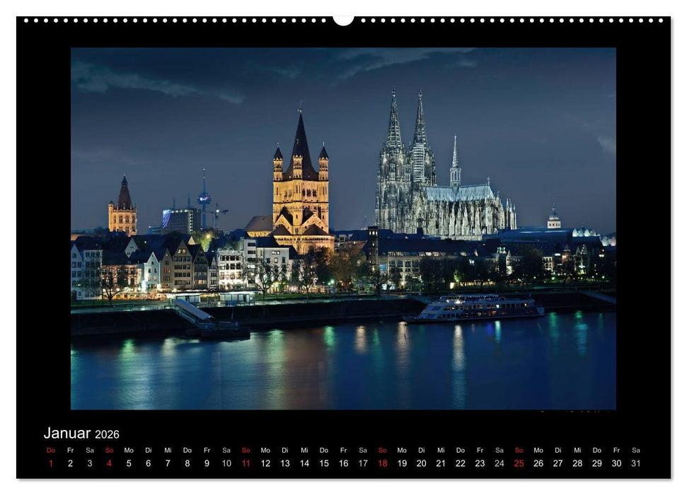 Köln – Nachts 2026 (CALVENDO Wandkalender 2026)