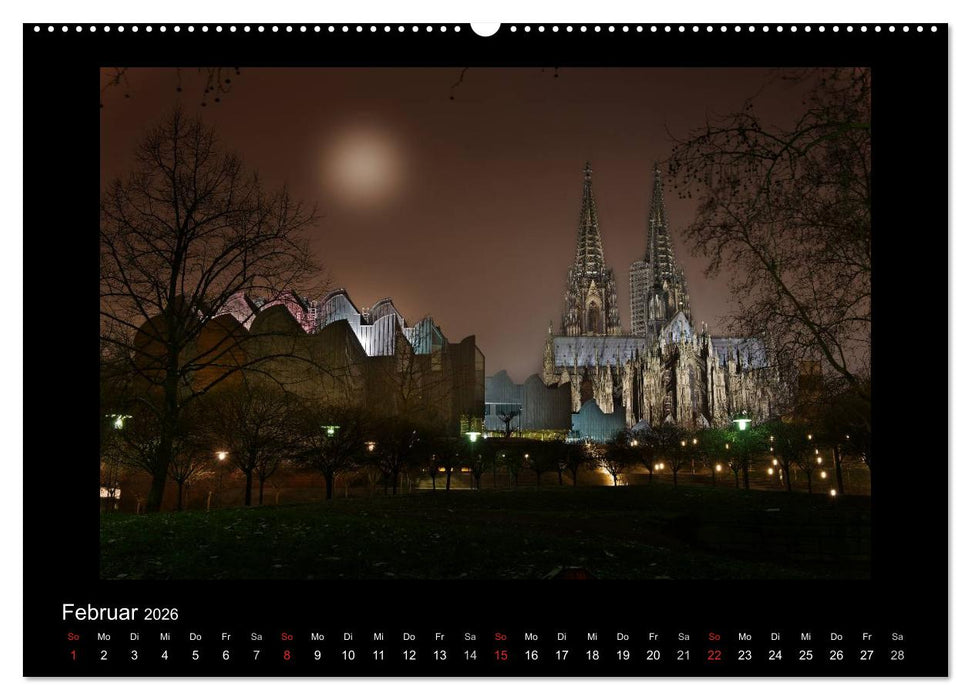 Köln – Nachts 2026 (CALVENDO Wandkalender 2026)