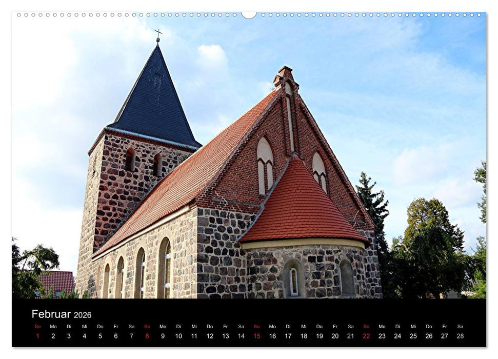 Evangelische Kirchen um Potsdam 2026 (CALVENDO Premium Wandkalender 2026)