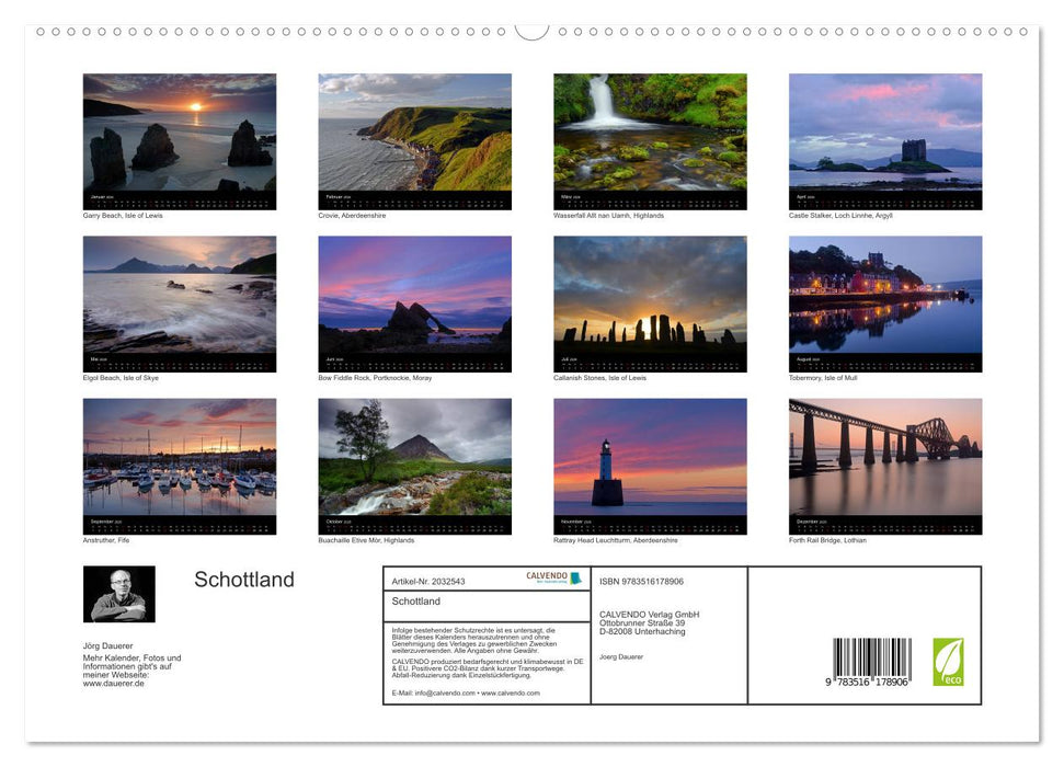 Schottland (CALVENDO Premium Wandkalender 2026)