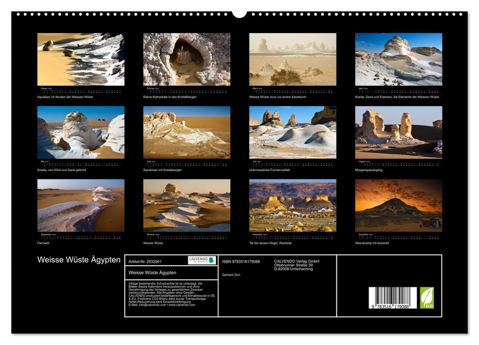 Weisse Wüste Ägypten (CALVENDO Premium Wandkalender 2026)