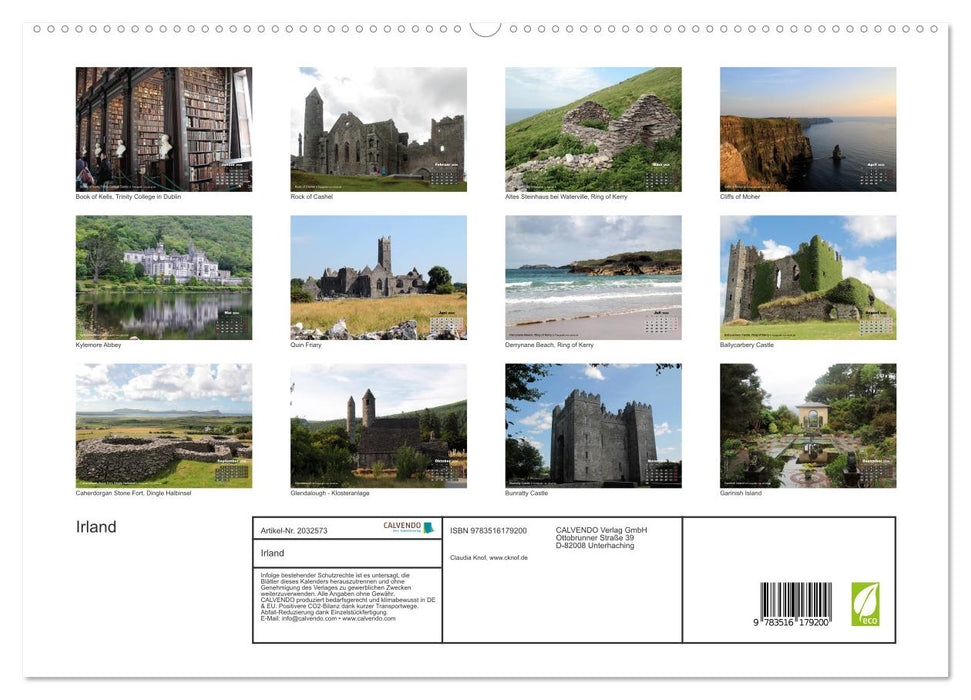 Irland (CALVENDO Premium Wandkalender 2026)