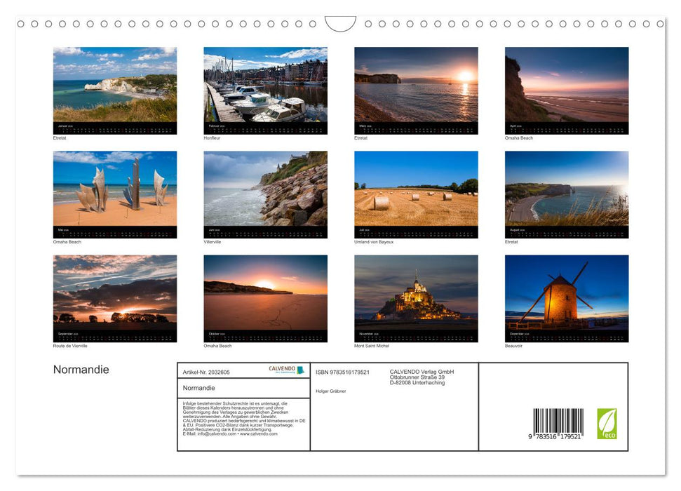 Normandie (CALVENDO Wandkalender 2026)