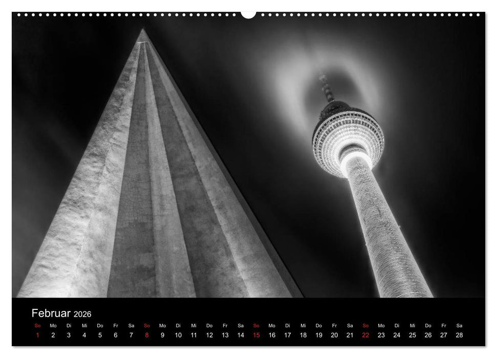 Berlin Monochrome (CALVENDO Premium Wandkalender 2026)