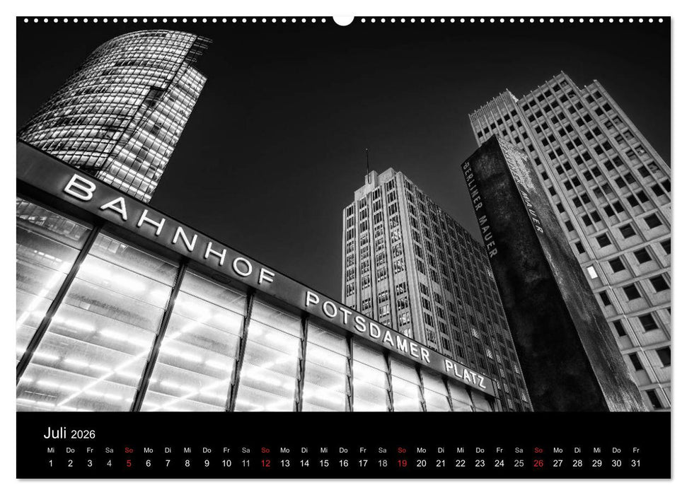 Berlin Monochrome (CALVENDO Premium Wandkalender 2026)