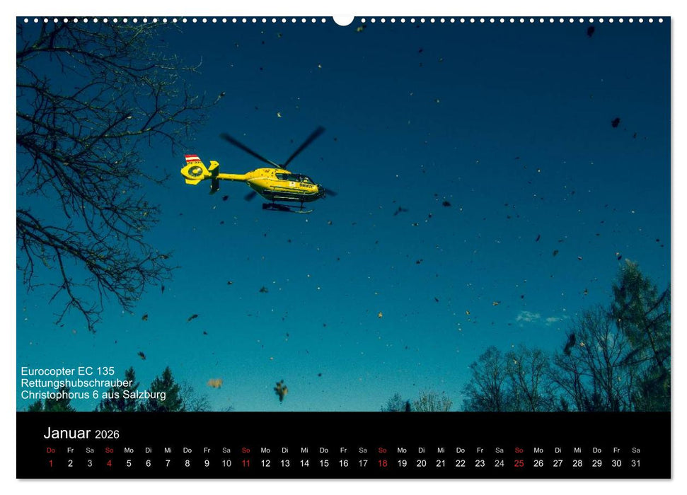 Hubschrauber im Einsatz (CALVENDO Premium Wandkalender 2026)