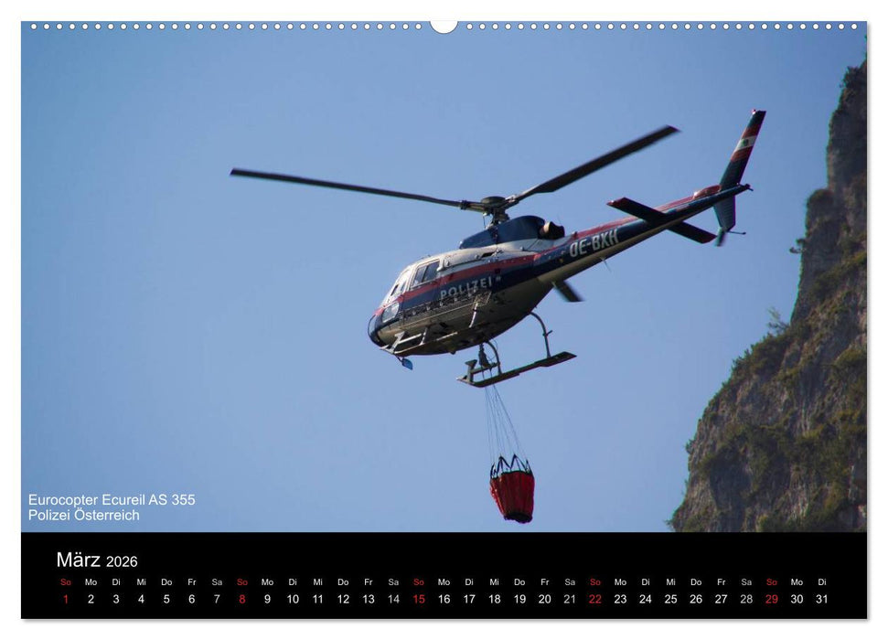 Hubschrauber im Einsatz (CALVENDO Premium Wandkalender 2026)