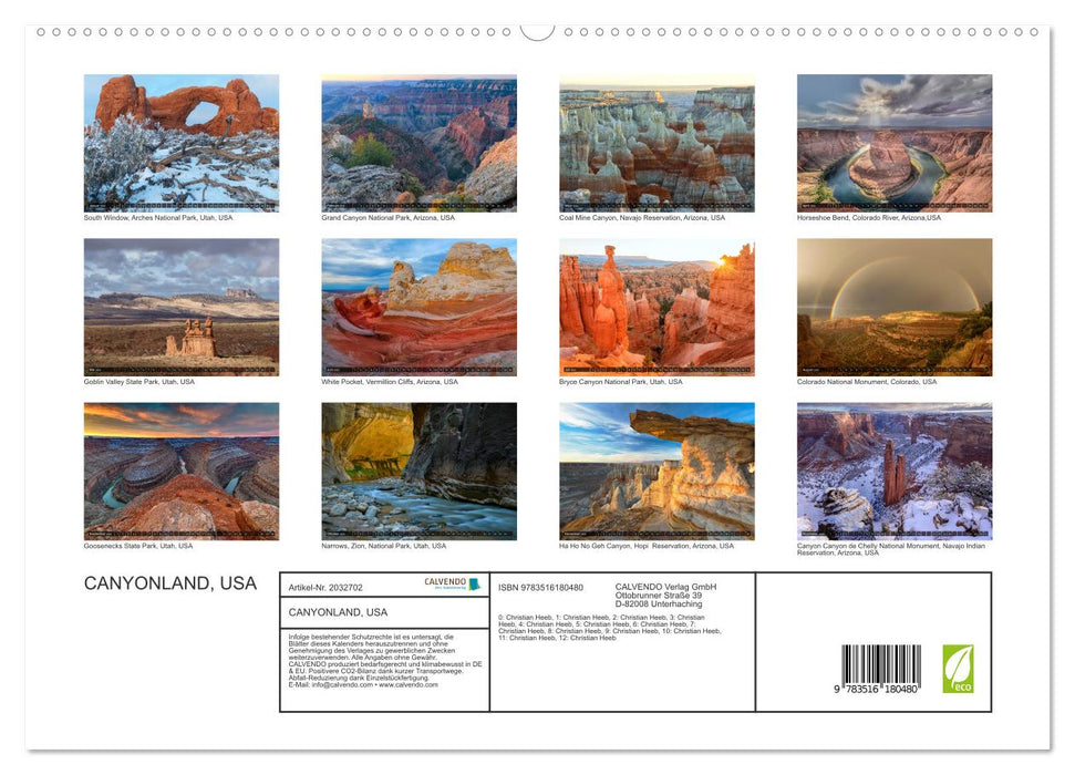 CANYONLAND, USA (CALVENDO Premium Wandkalender 2026)