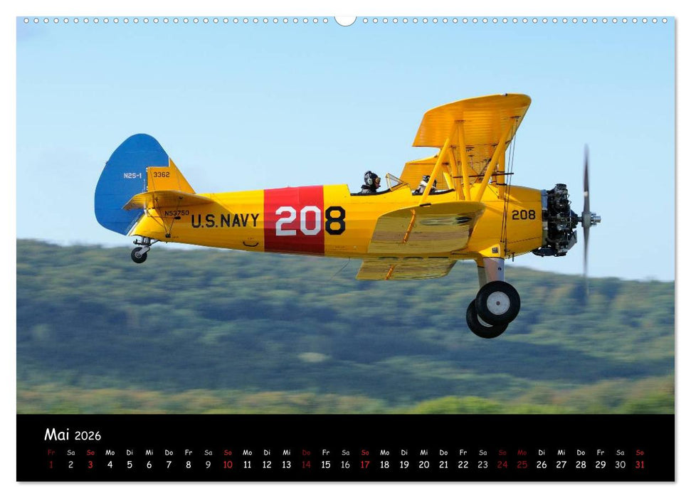 Doppeldecker - Veteranen der Lüfte (CALVENDO Wandkalender 2026)