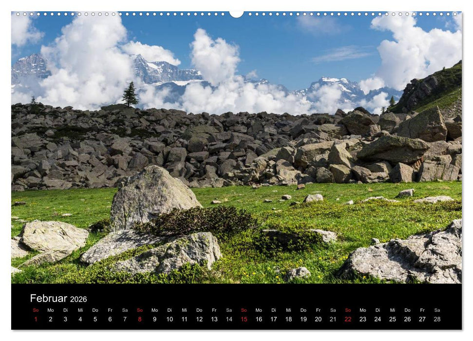 Grande Traversata delle Alpi - Wandern auf der GTA (CALVENDO Wandkalender 2026)