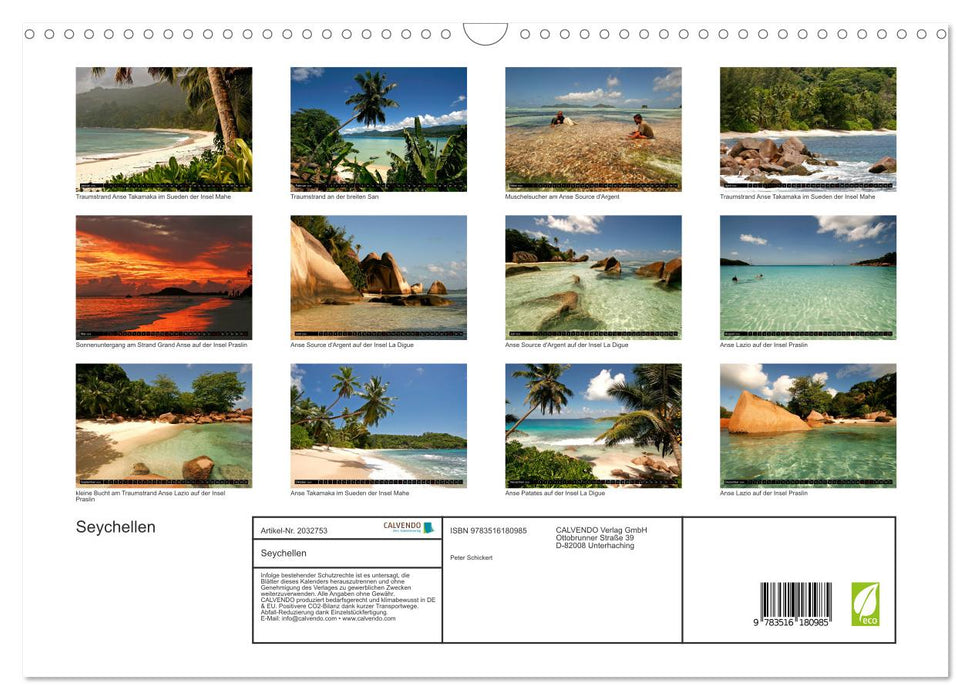 Seychellen (CALVENDO Wandkalender 2026)