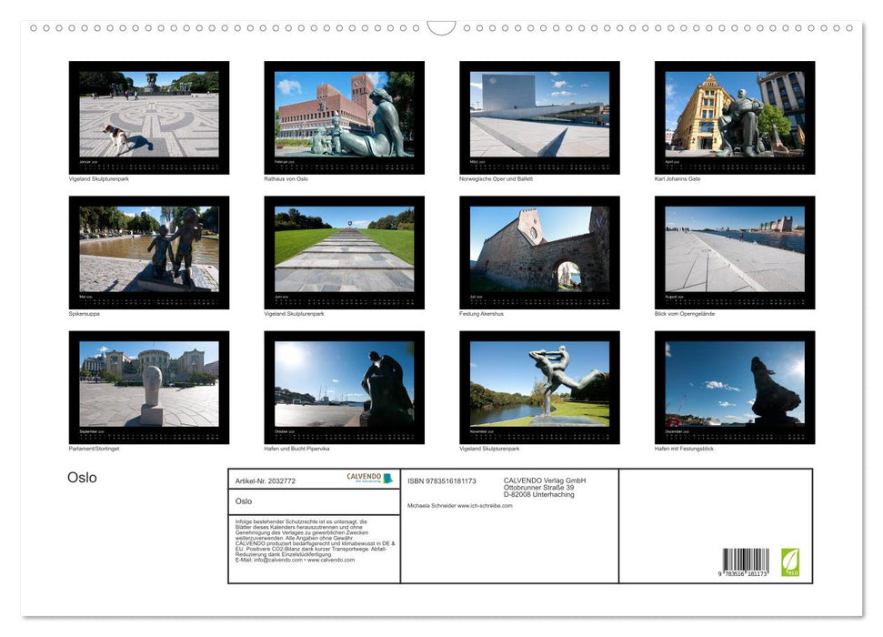 Oslo (CALVENDO Wandkalender 2026)