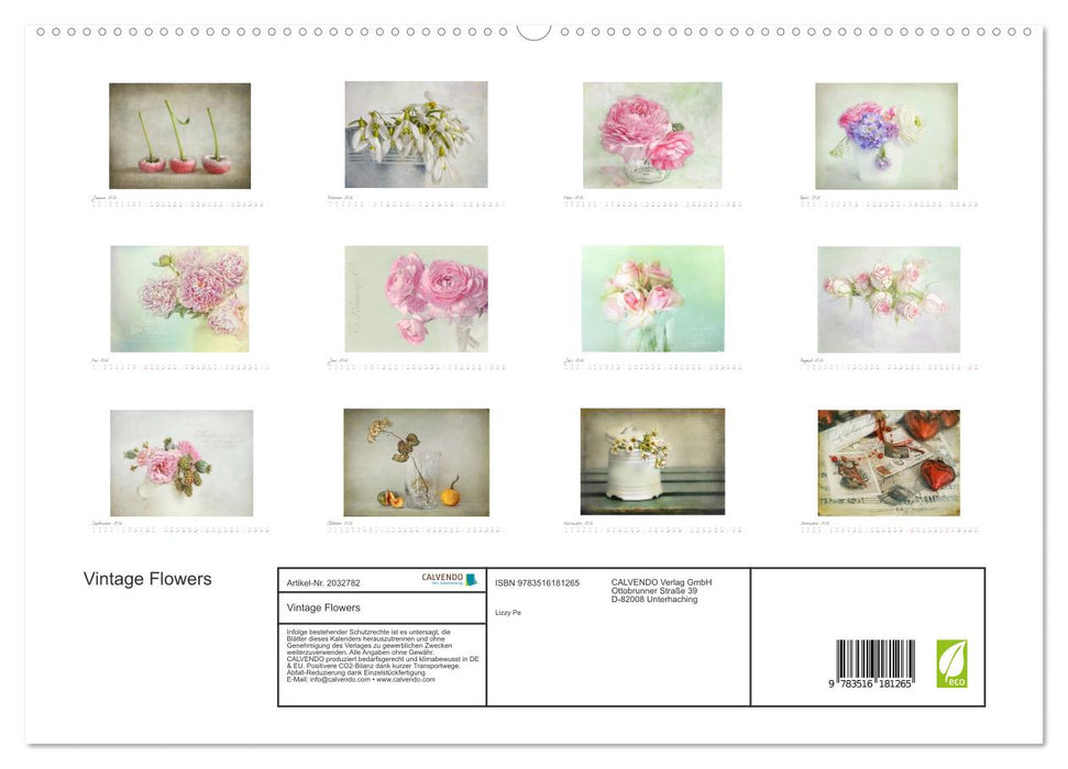 Vintage Flowers (CALVENDO Premium Wandkalender 2026)