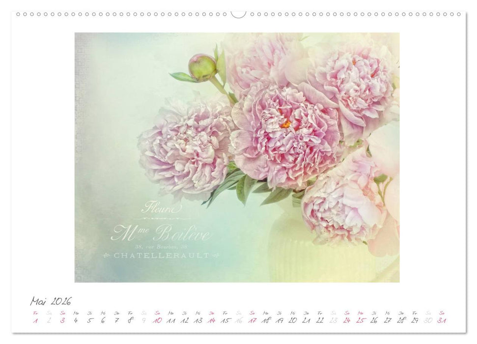 Vintage Flowers (CALVENDO Premium Wandkalender 2026)