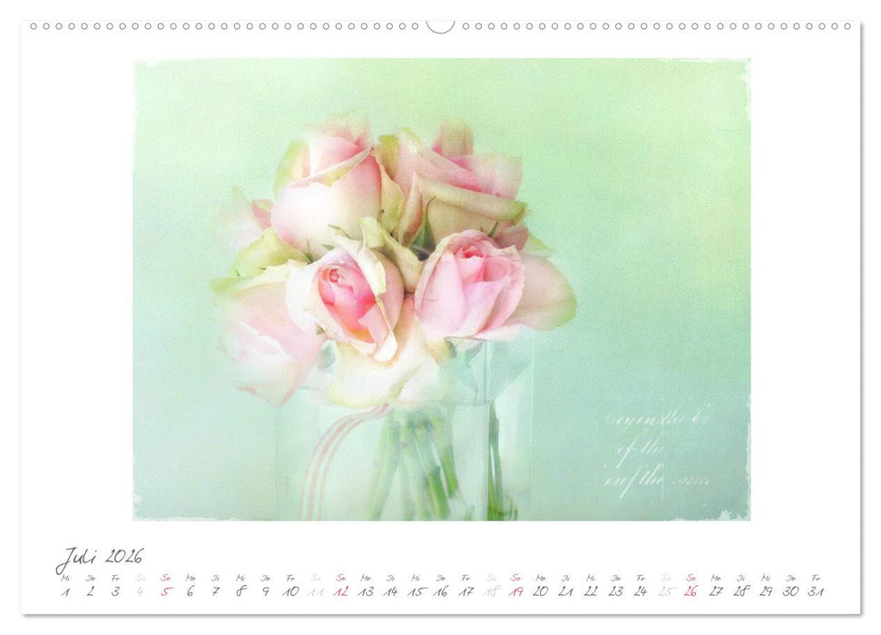 Vintage Flowers (CALVENDO Premium Wandkalender 2026)