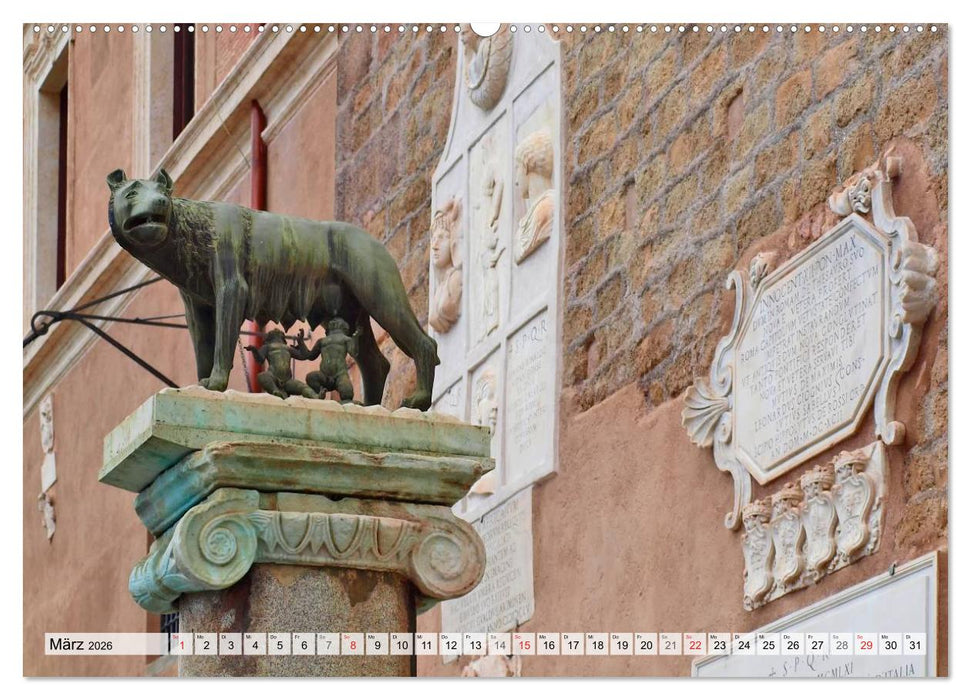 Historische Stadt am Tiber ROM (CALVENDO Premium Wandkalender 2026)