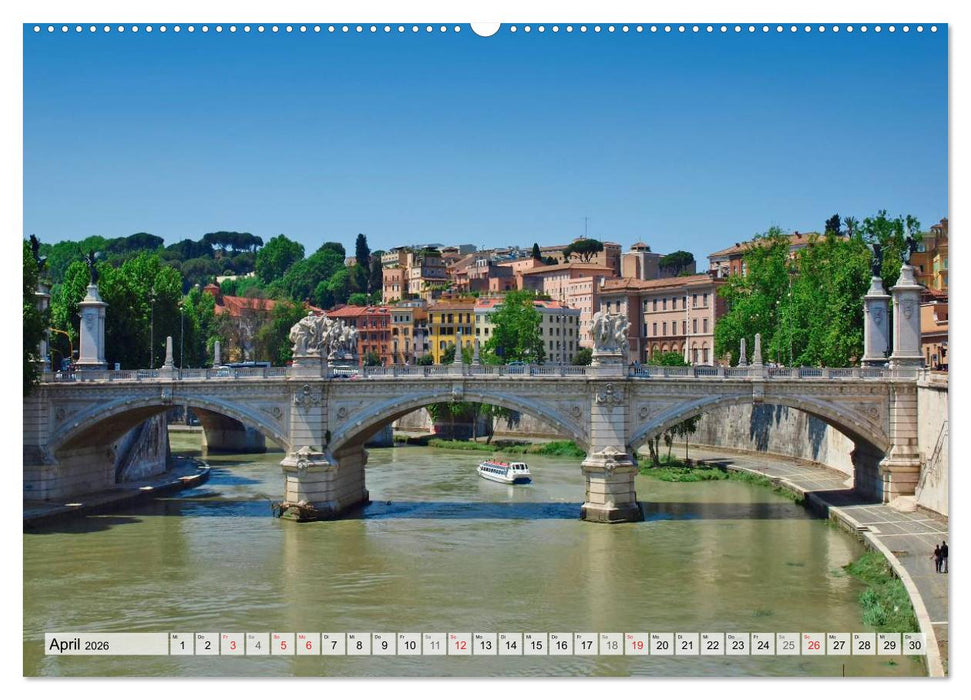 Historische Stadt am Tiber ROM (CALVENDO Premium Wandkalender 2026)