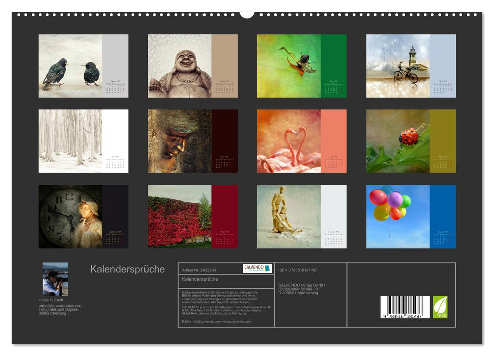 Kalendersprüche (CALVENDO Premium Wandkalender 2026)