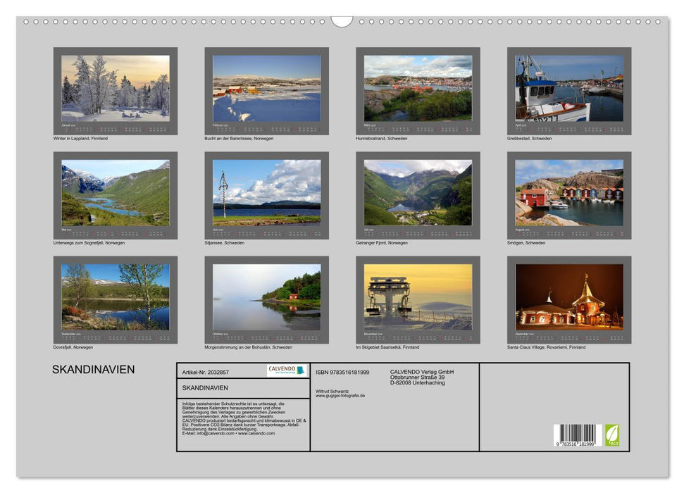 SKANDINAVIEN (CALVENDO Wandkalender 2026)