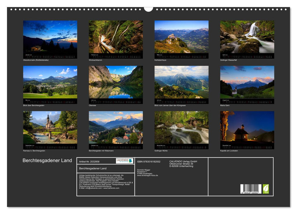 Berchtesgadener Land (CALVENDO Wandkalender 2026)