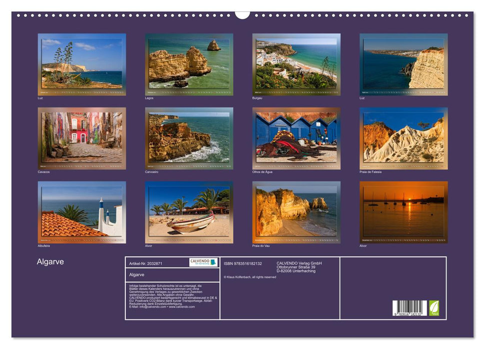 Algarve (CALVENDO Wandkalender 2026)