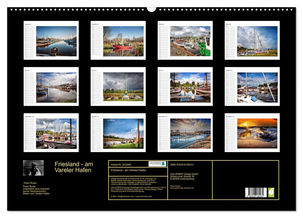 Friesland - am Vareler Hafen (CALVENDO Wandkalender 2026)