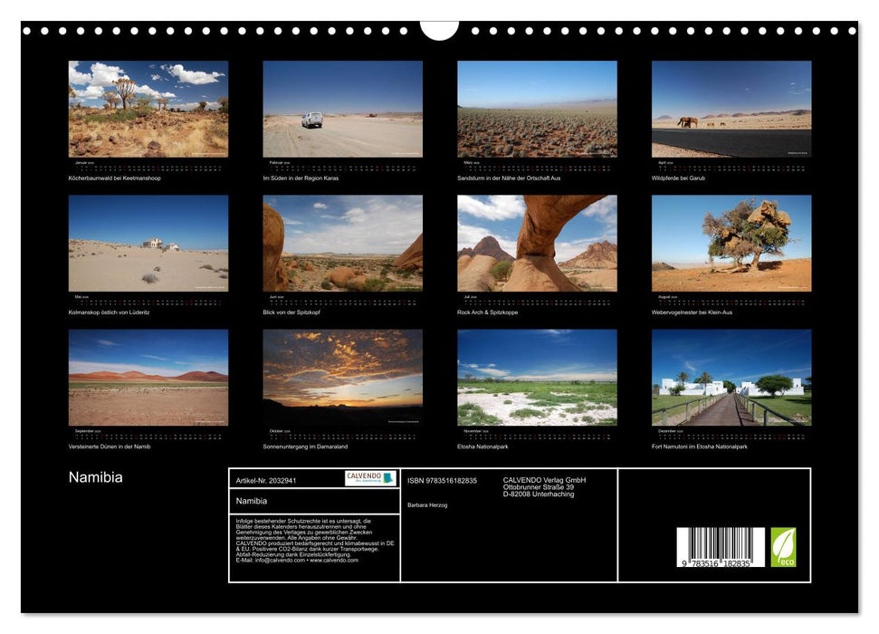 Namibia (CALVENDO Wandkalender 2026)